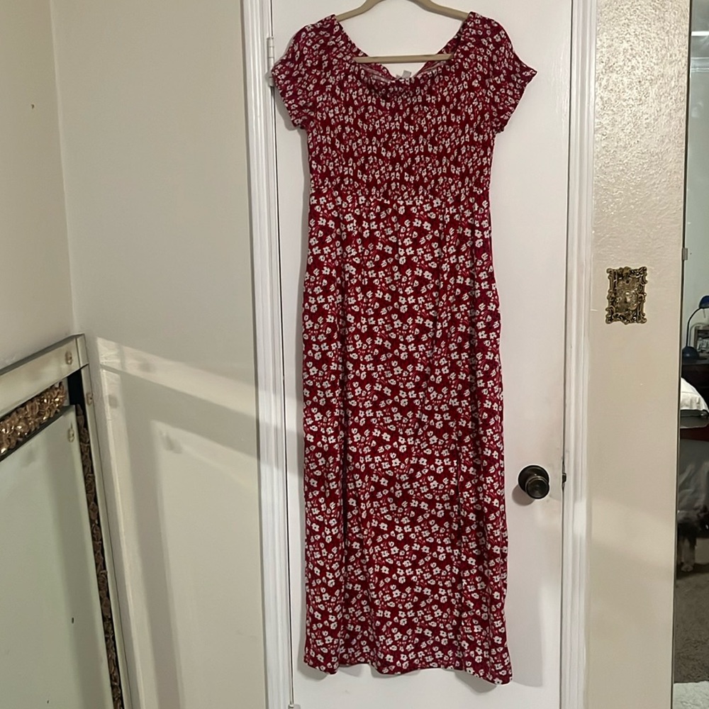 Long flower maxi dress